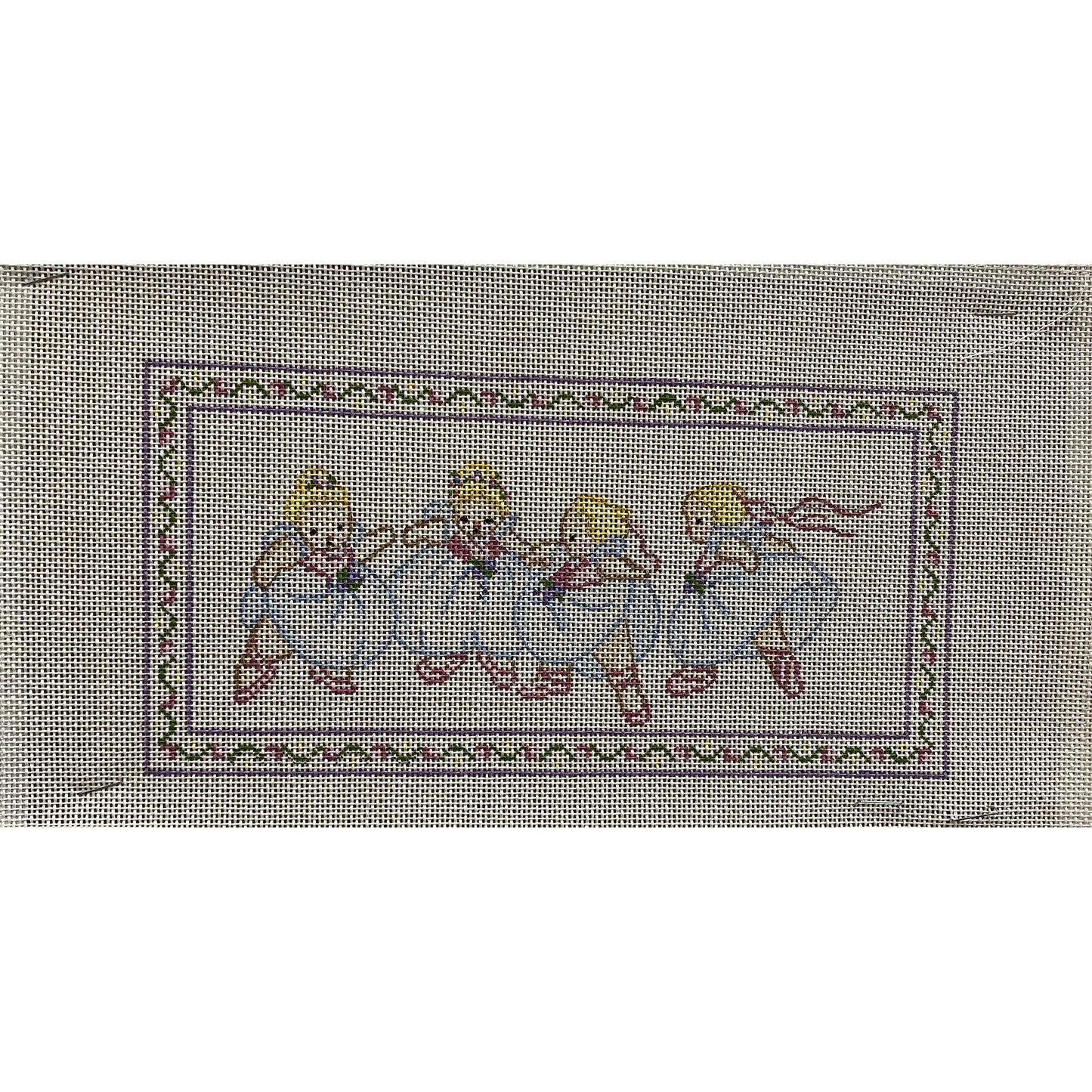 4 Baby Ballerinas canvas - Garden Gate Needlepoint