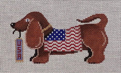 Dachshund American Flag