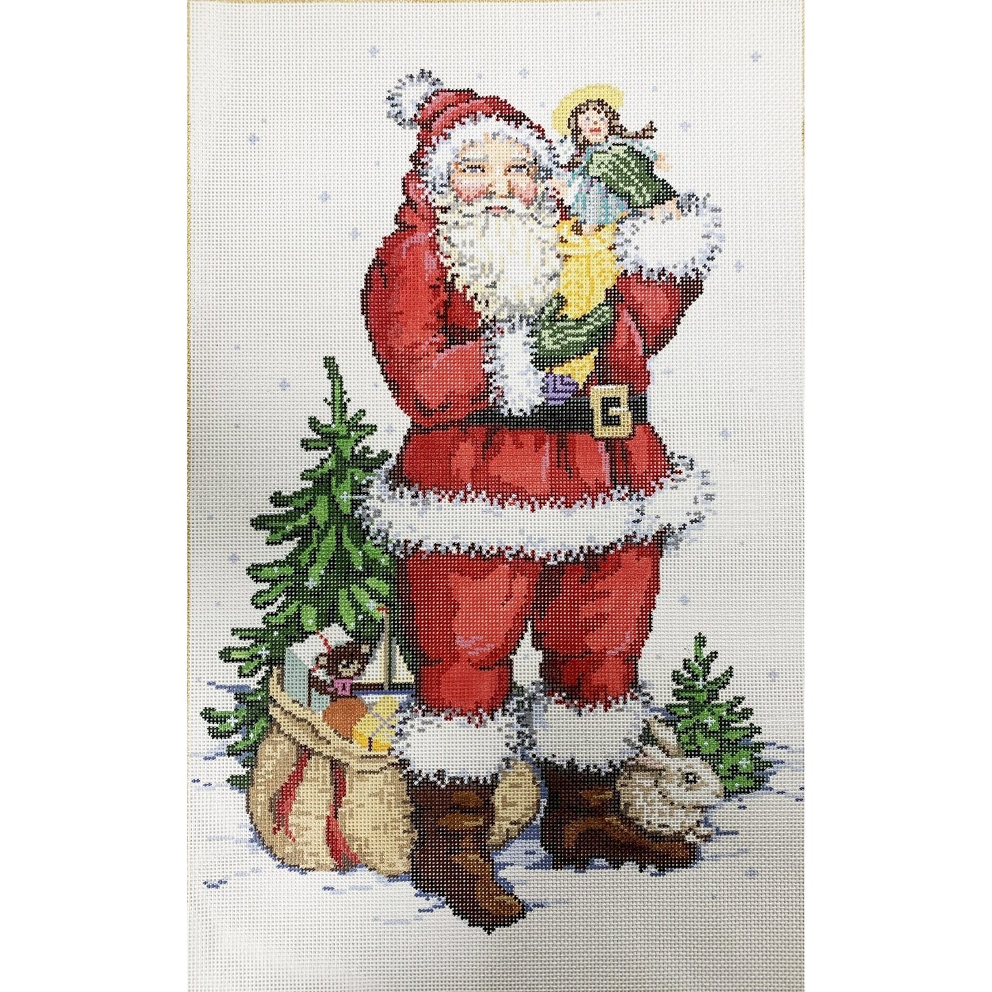 A doll from Santa - Garden Gate Needlepoint