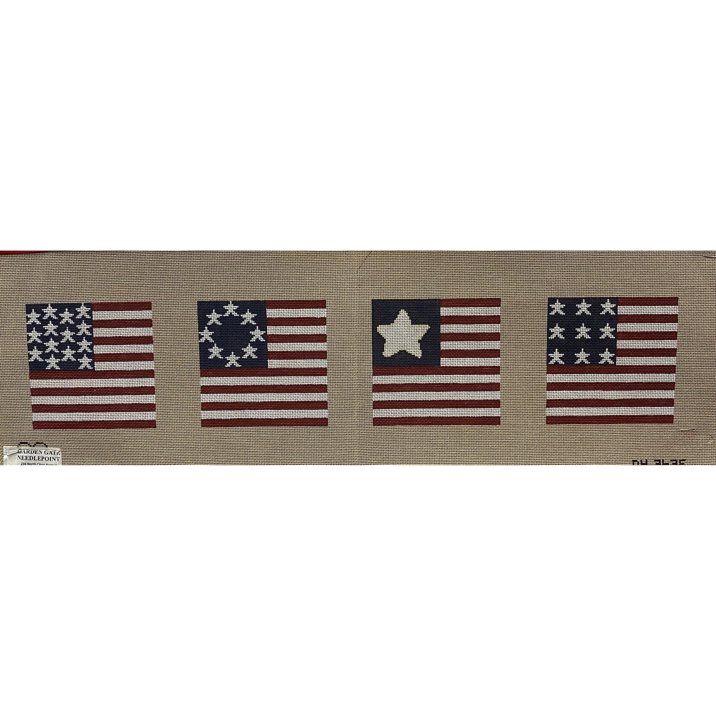 American Flags canvas - Garden Gate Needlepoint