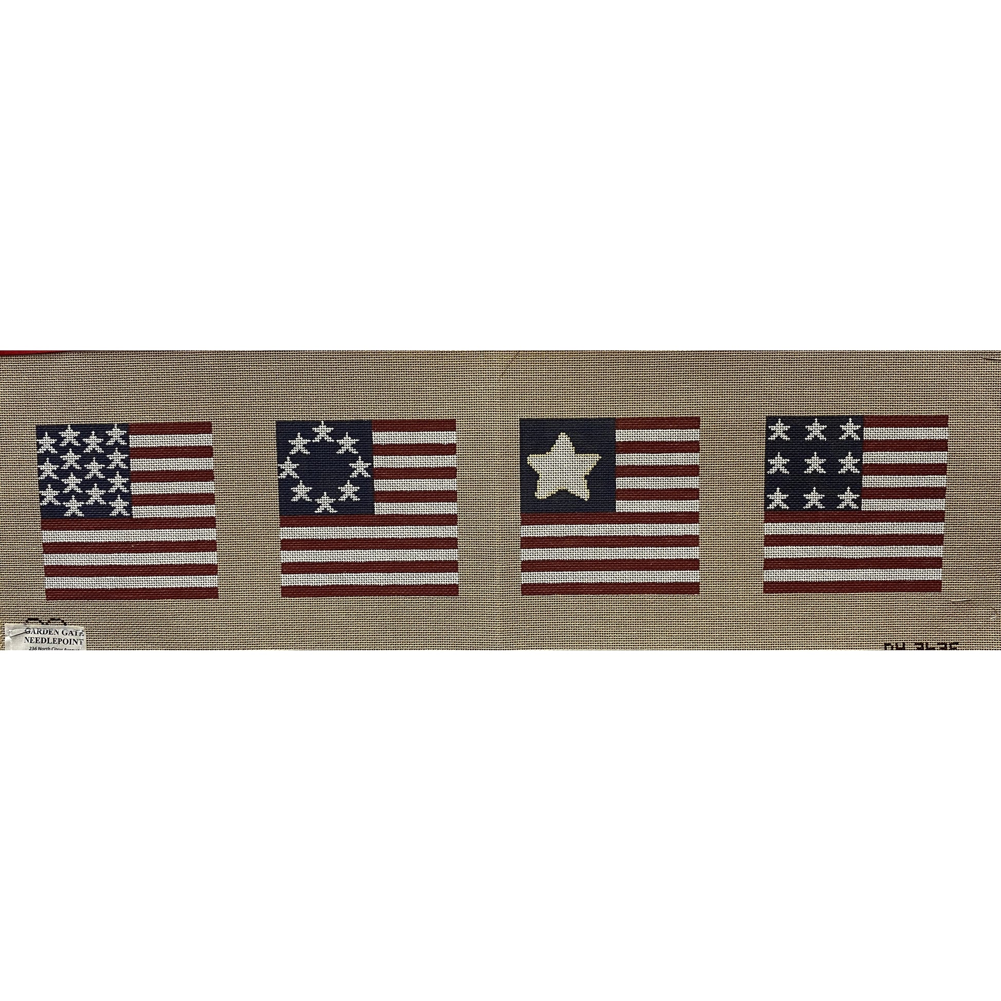 American Flags canvas - Garden Gate Needlepoint