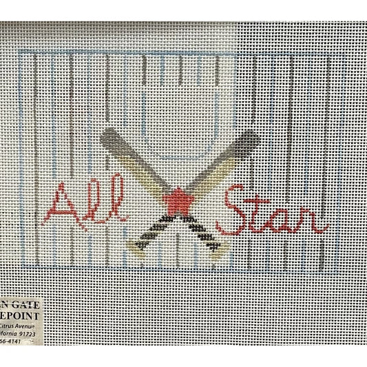 Baseball Tooth Fairy Pillow - Garden Gate Needlepoint