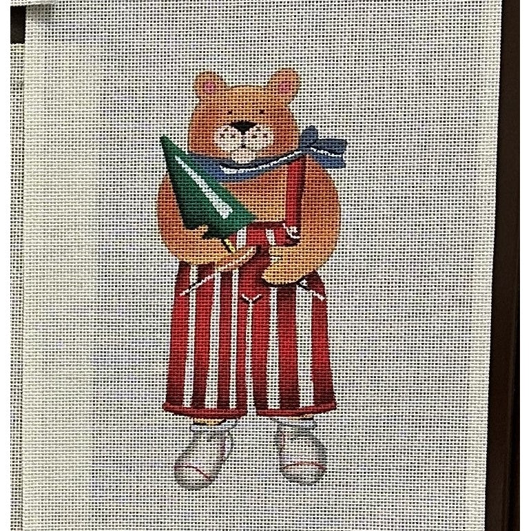 Bear with Tree Canvas - Garden Gate Needlepoint