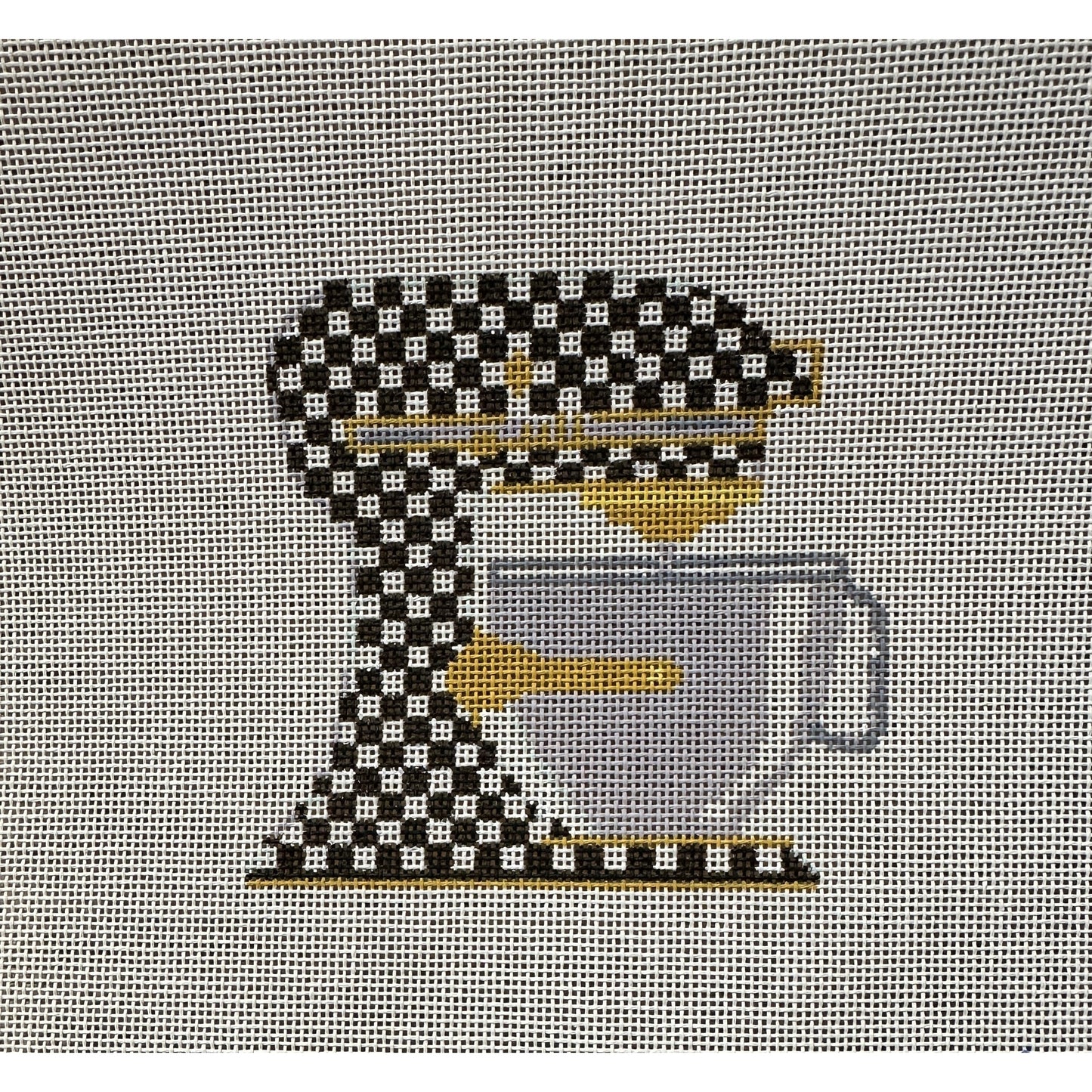 Black and White Mixer Canvas - Garden Gate Needlepoint