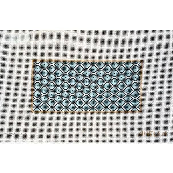 Blue Fish Scale Eyeglass Case - Garden Gate Needlepoint