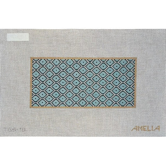 Blue Fish Scale Eyeglass Case - Garden Gate Needlepoint