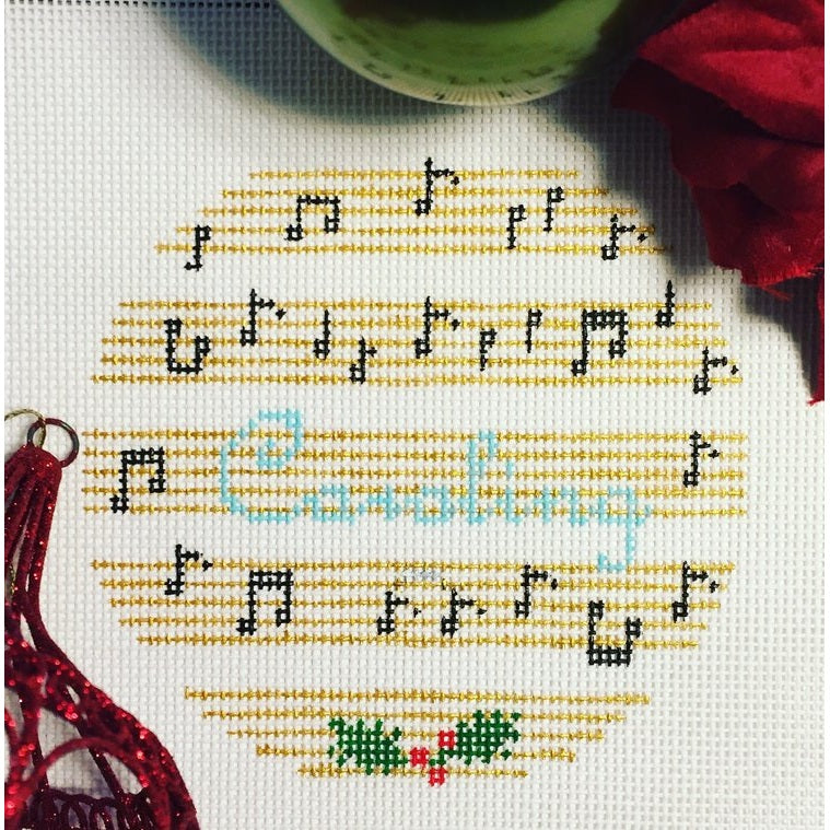 Caroling Ornament - Garden Gate Needlepoint