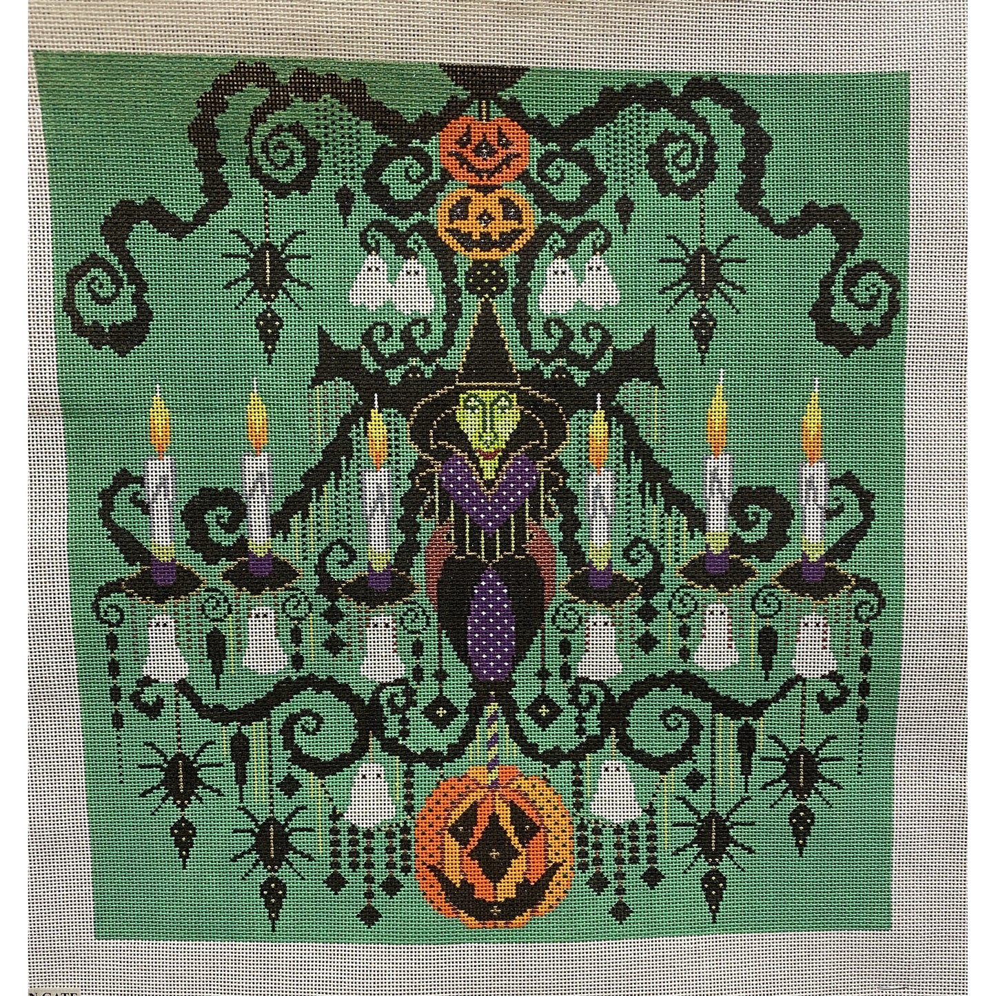 Chandlier Witch Canvas - Garden Gate Needlepoint