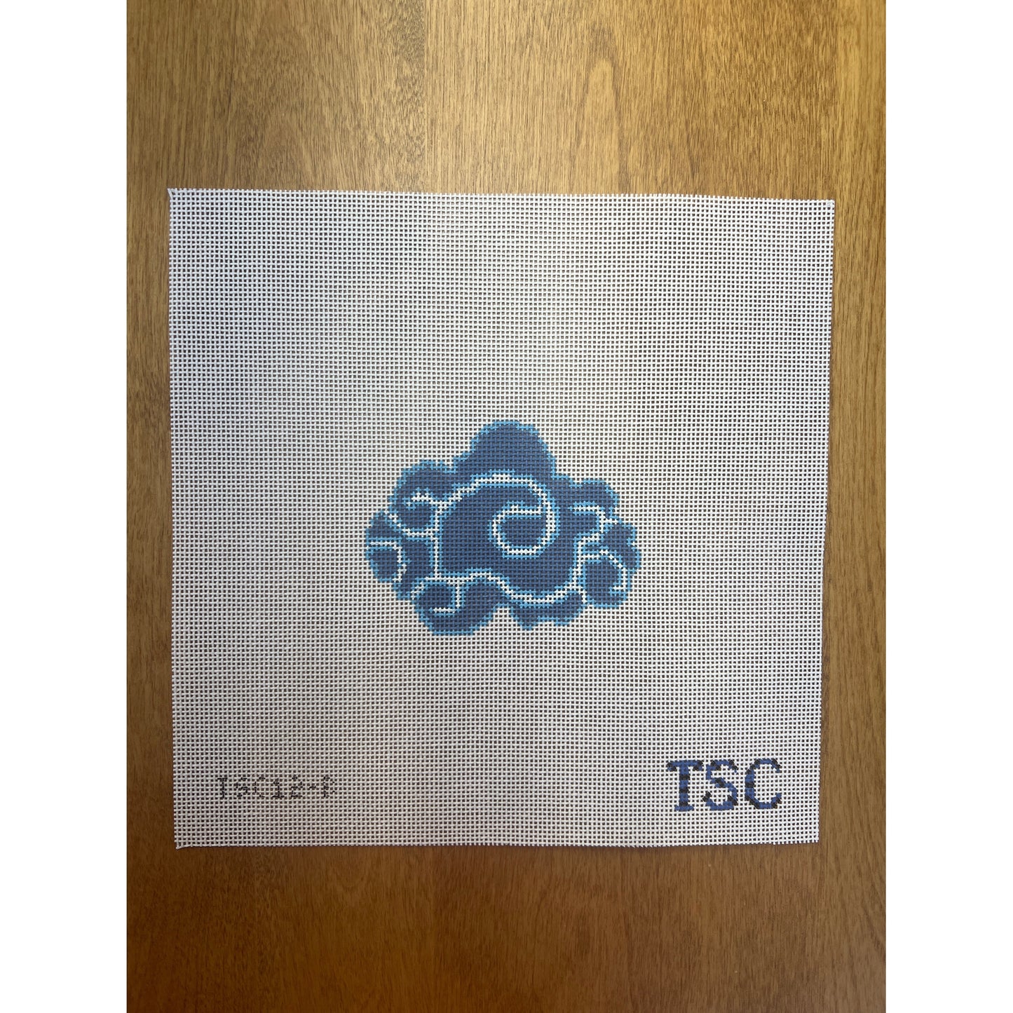 Chinese Cloud-Blue - Garden Gate Needlepoint