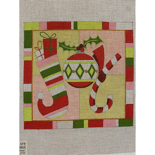 Christmas Décor canvas - Garden Gate Needlepoint