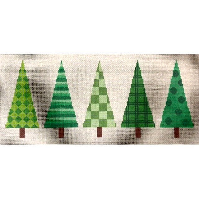 Christmas Trees Canvas - Garden Gate Needlepoint