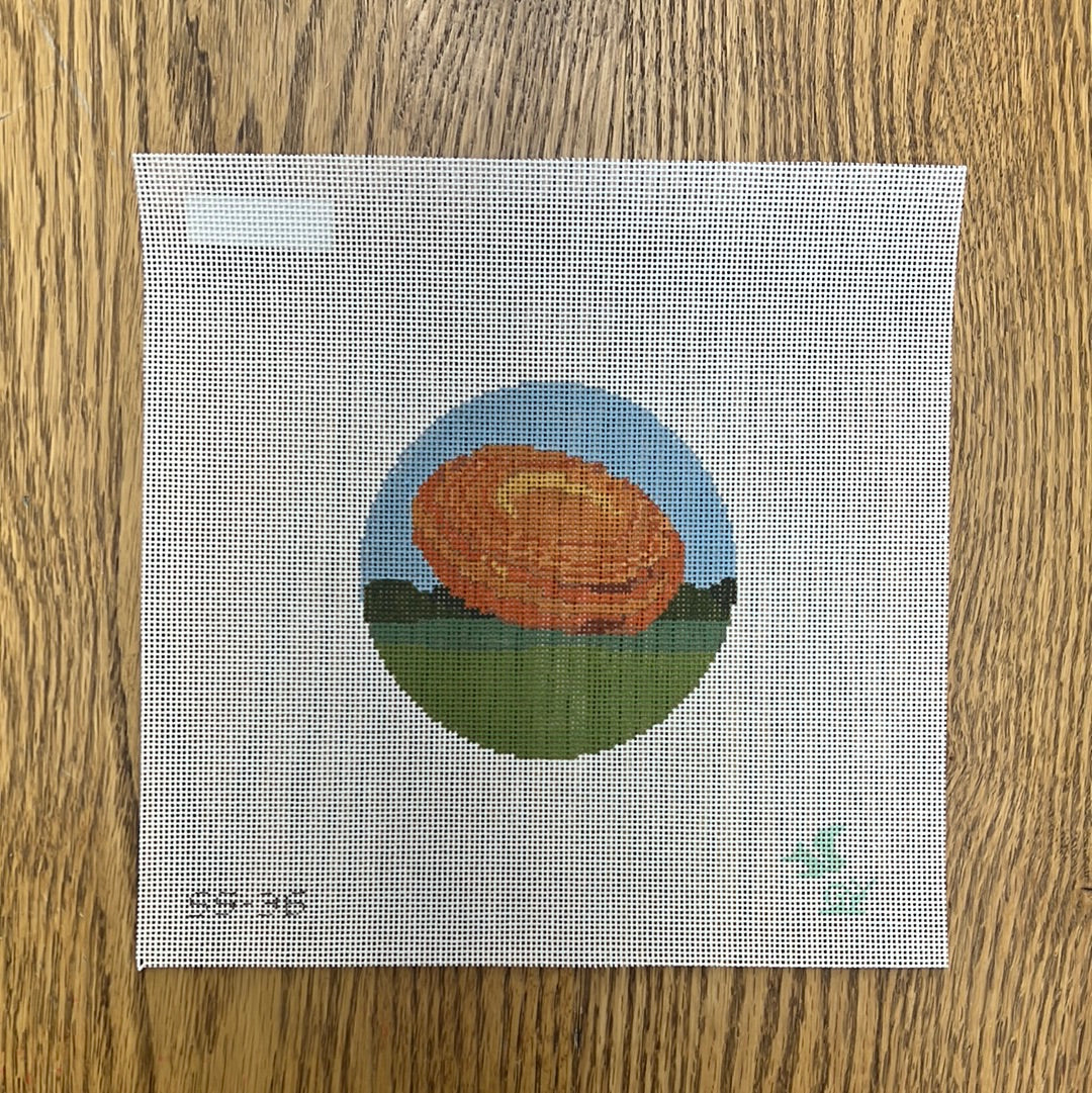 Clay in Flight Ornament - Garden Gate Needlepoint