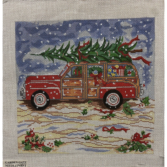 Cooper Oaks Christmas Tree Woody canvas - Garden Gate Needlepoint