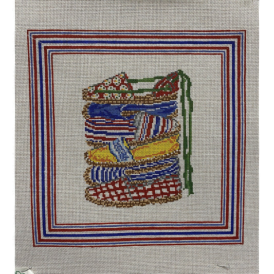 Copper Oaks Stacked Espedrills canvas - Garden Gate Needlepoint