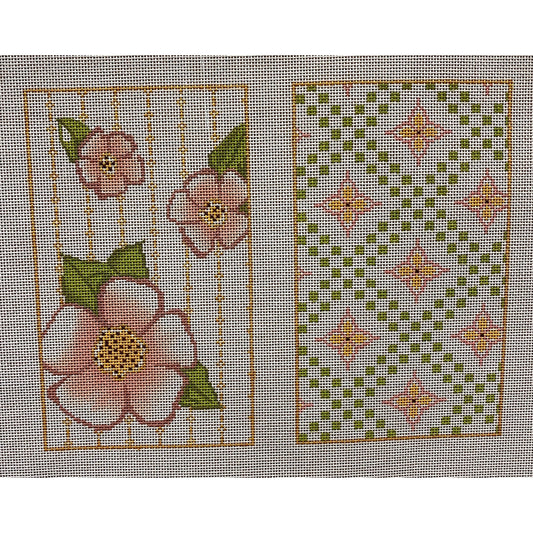 Coral Flower Eyeglass Case - Garden Gate Needlepoint