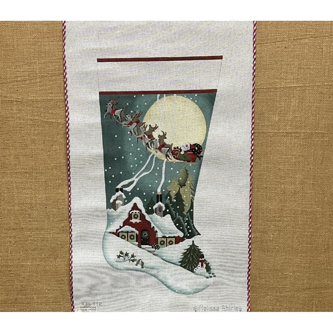Deliver Sled Stocking - Garden Gate Needlepoint