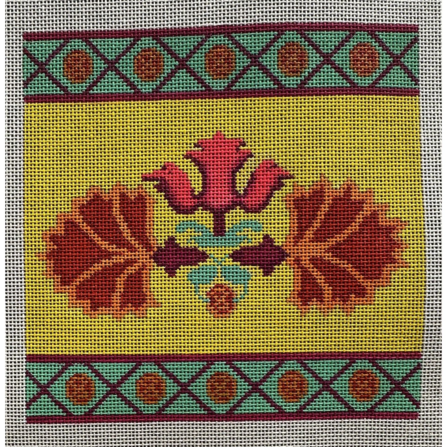 Desert Flower 4 Canvas - Garden Gate Needlepoint