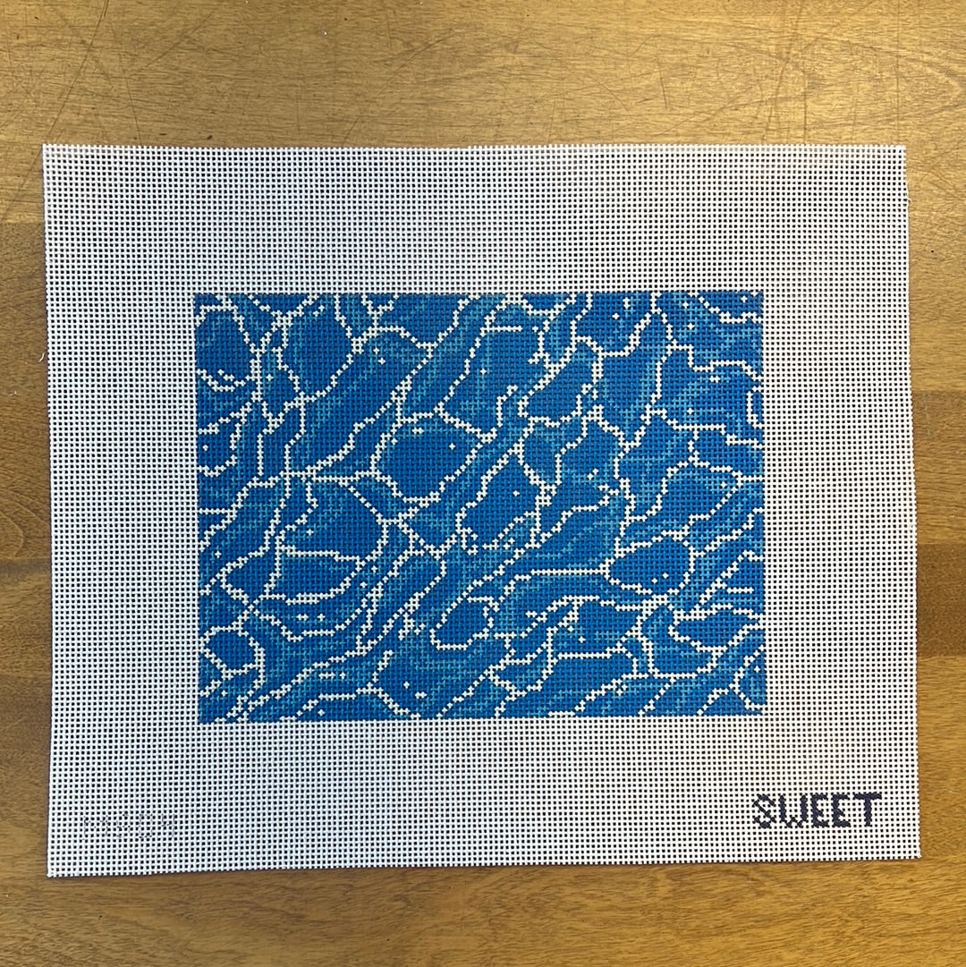 Empty Pool Clutch - Garden Gate Needlepoint