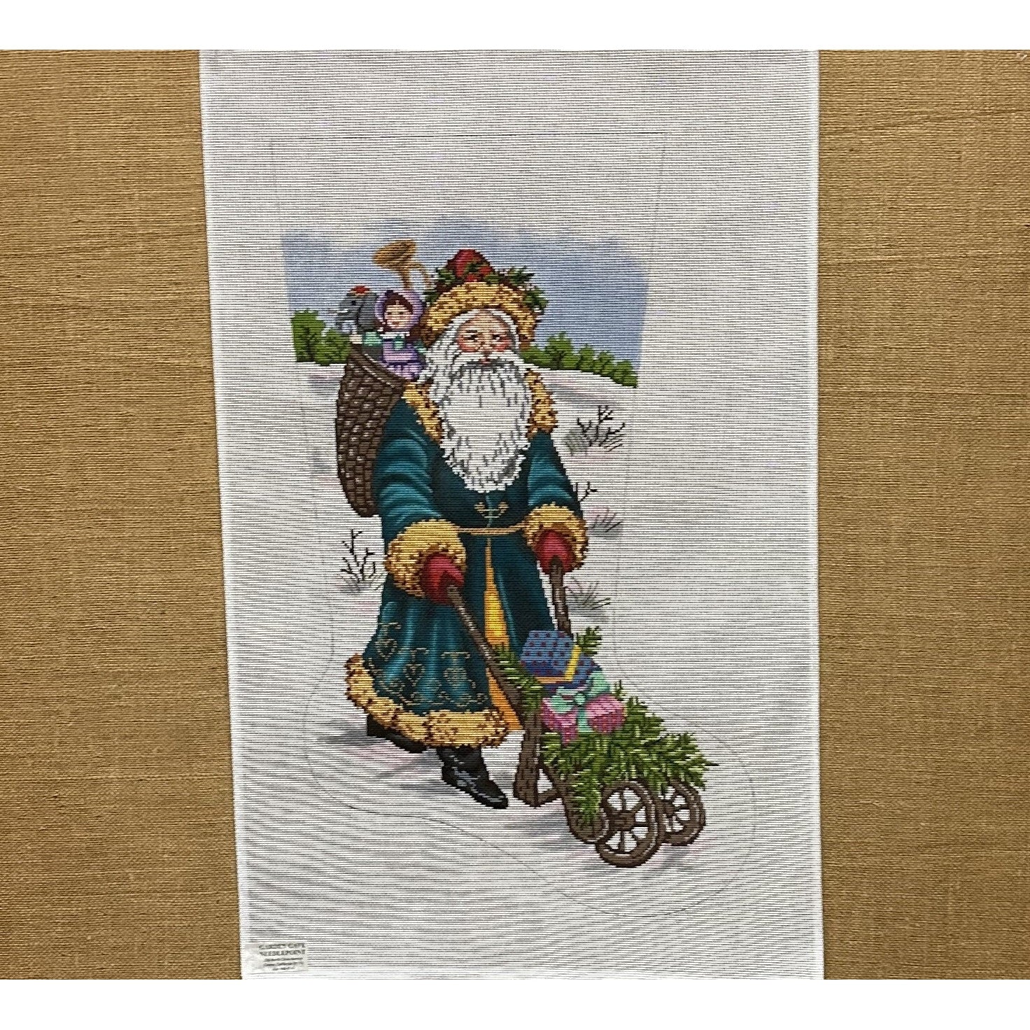 European Santa Stocking - Garden Gate Needlepoint