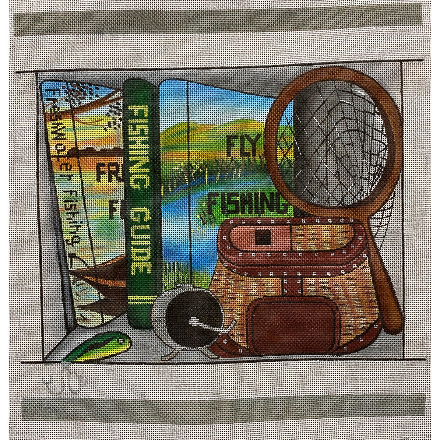 Fishing Canvas - Garden Gate Needlepoint