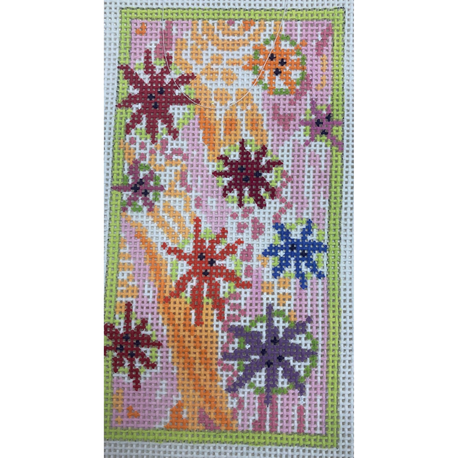 Flower Eyeglass Case - Garden Gate Needlepoint