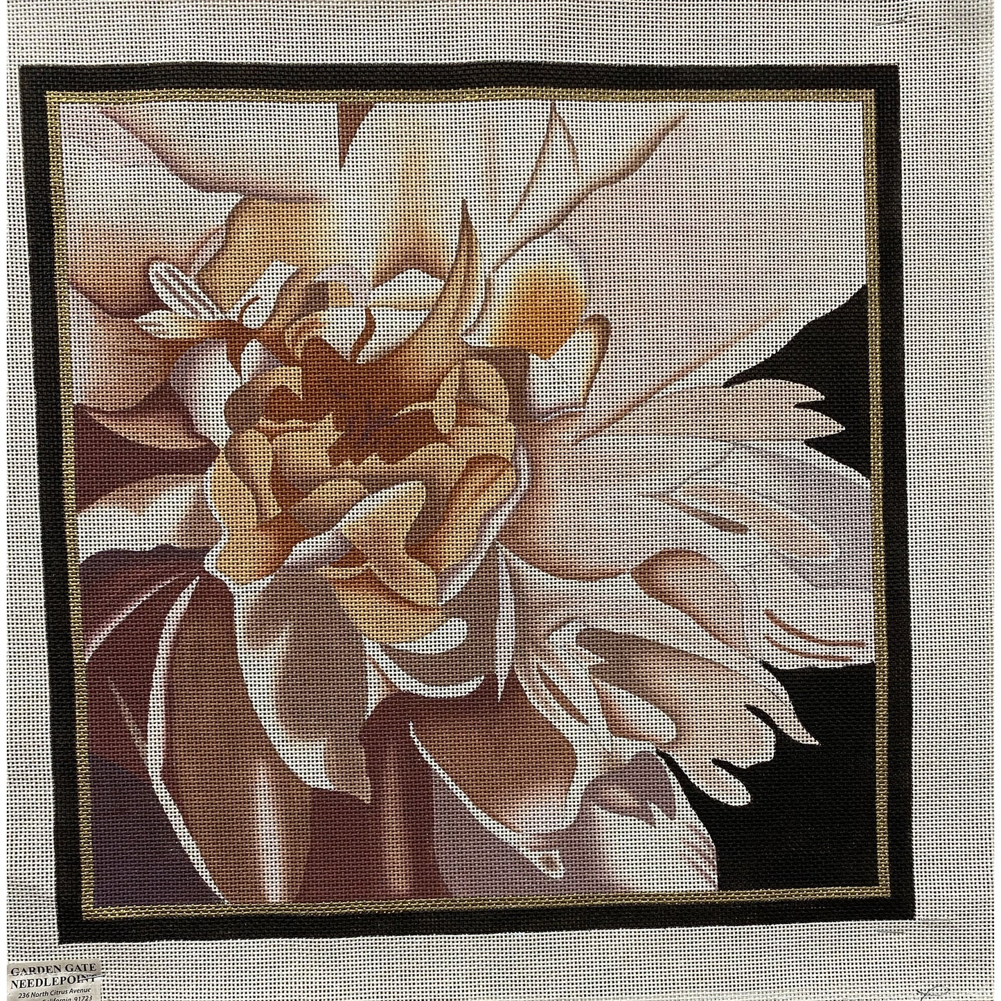 Flower canvas - Garden Gate Needlepoint