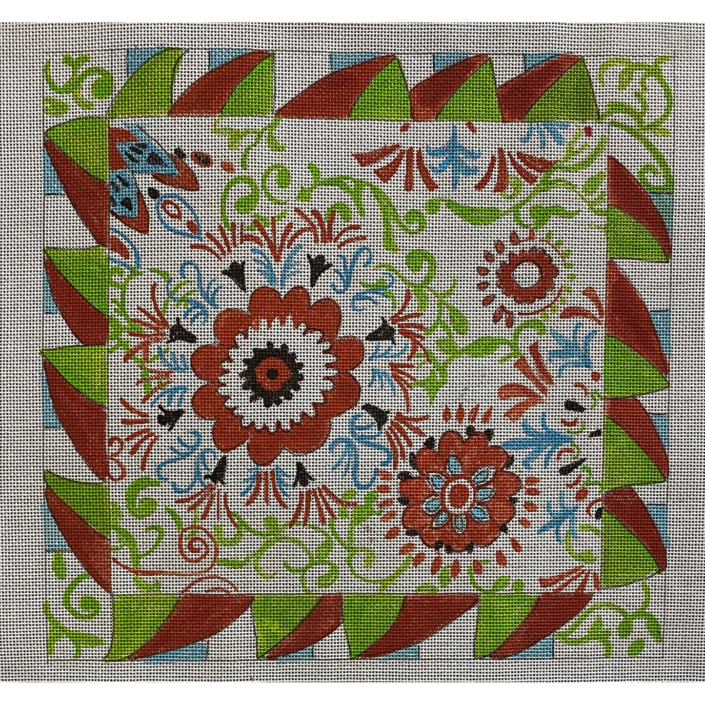 Flowers Canvas - Garden Gate Needlepoint