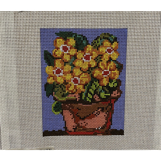 Flowers in sack canvas - Garden Gate Needlepoint