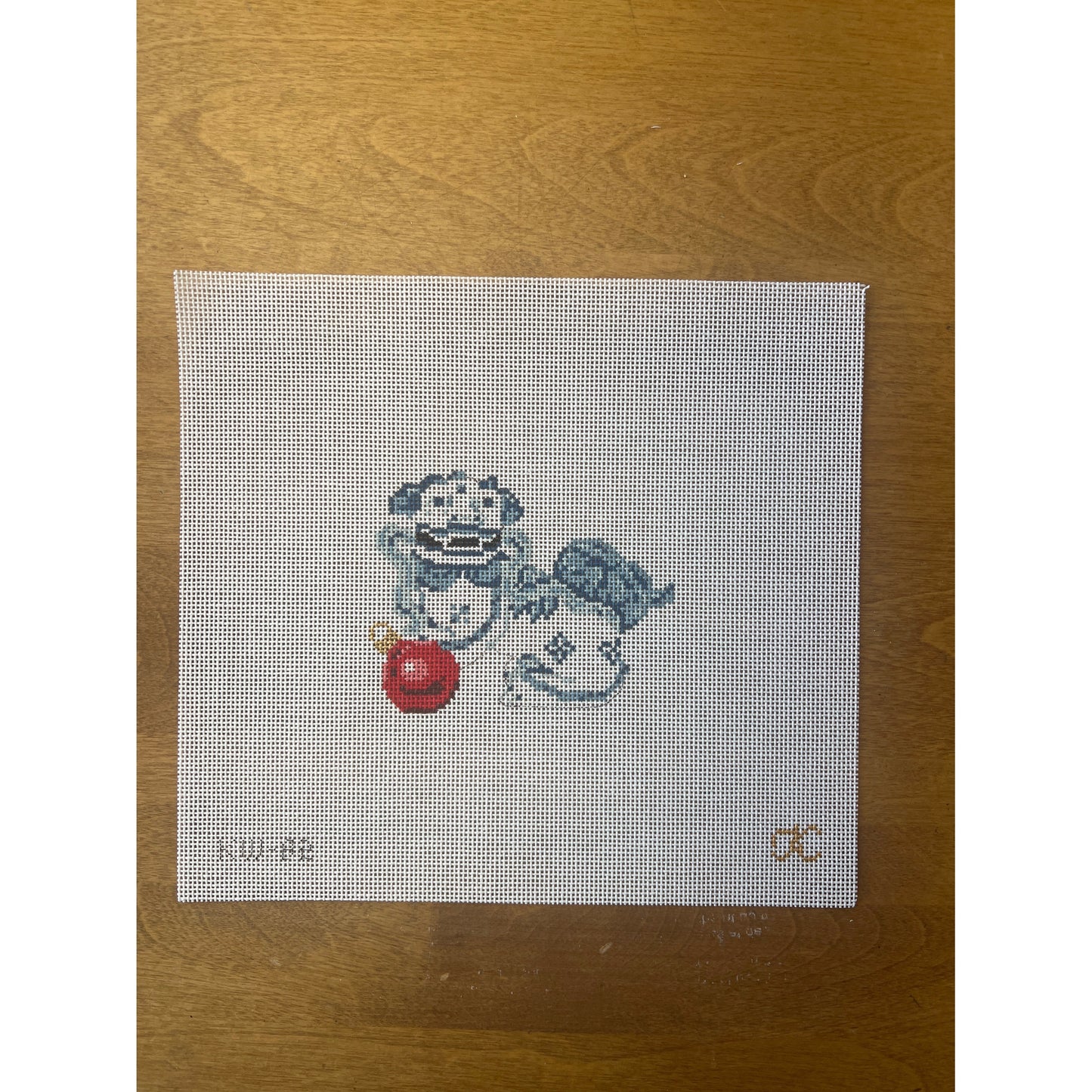 Foo Dog with Ornament - Garden Gate Needlepoint