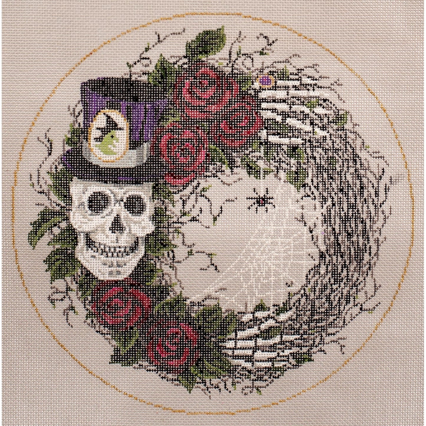 Hallowreath - Garden Gate Needlepoint