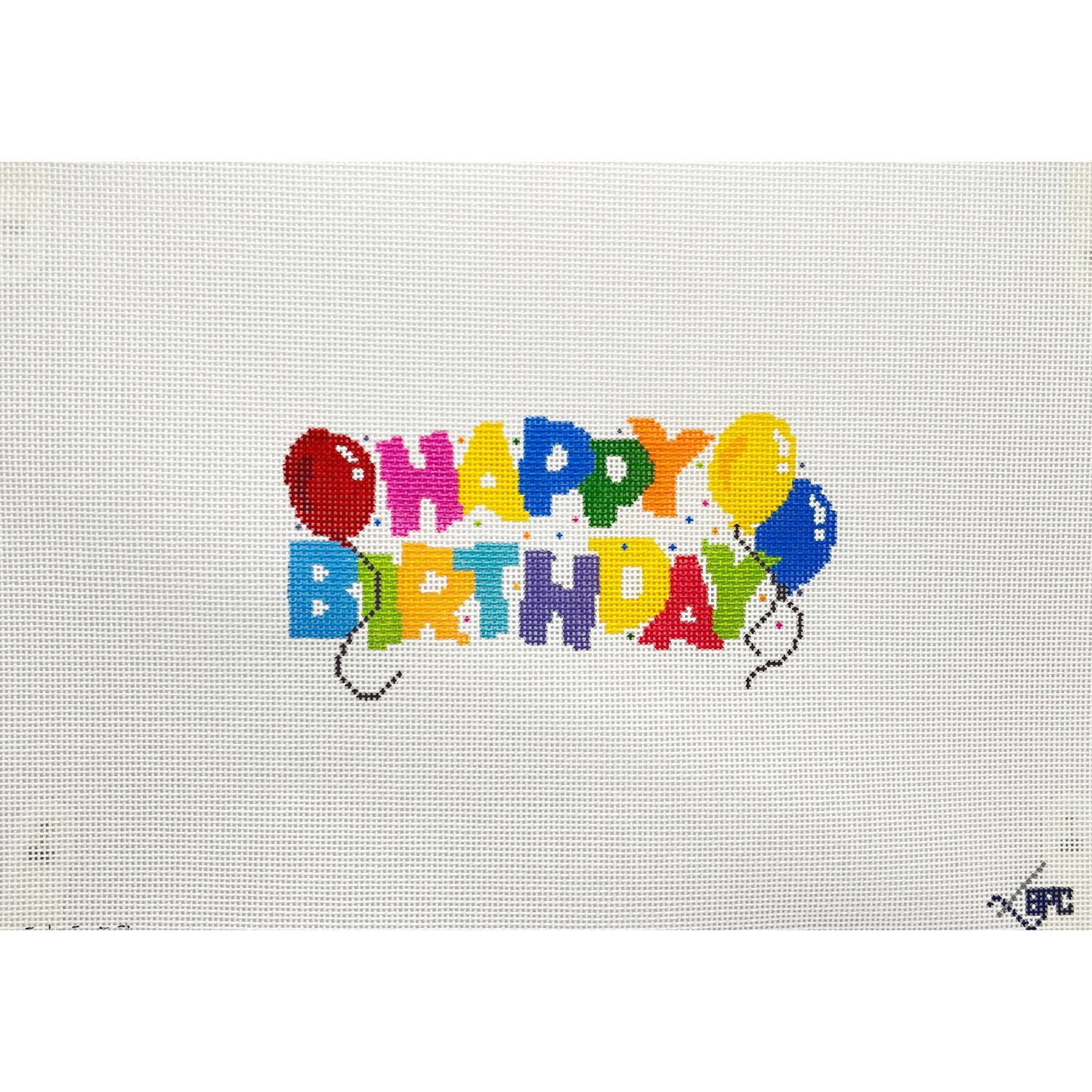 Happy Birthday attachment - Garden Gate Needlepoint