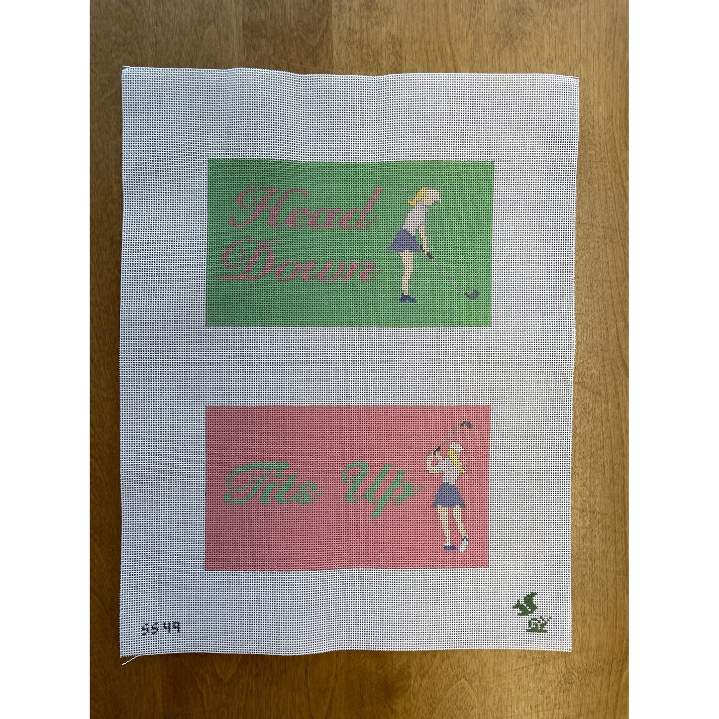 Head Down, Tits Up Eyeglass Case (Golf) - Garden Gate Needlepoint