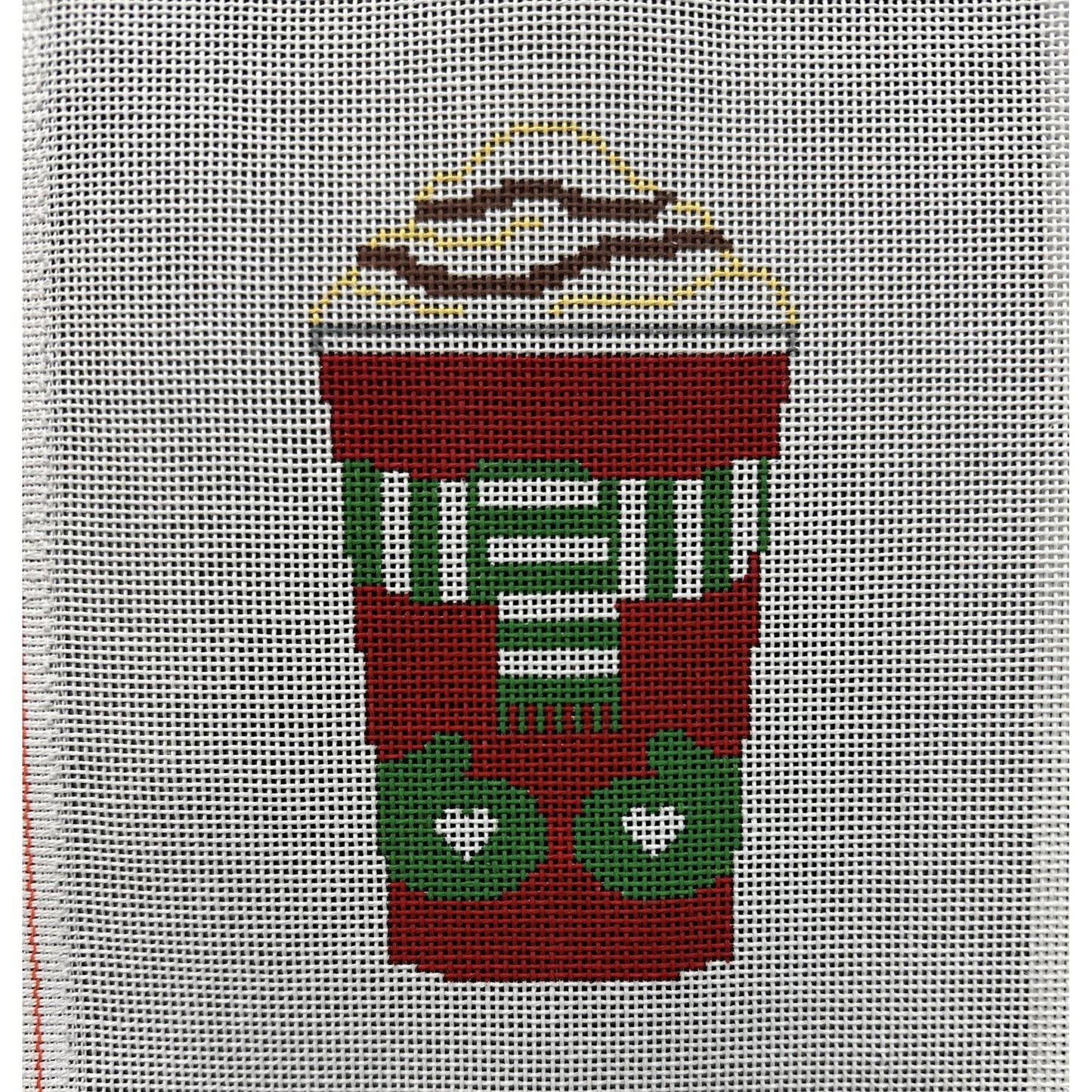 Hot Coco Ornament - Garden Gate Needlepoint