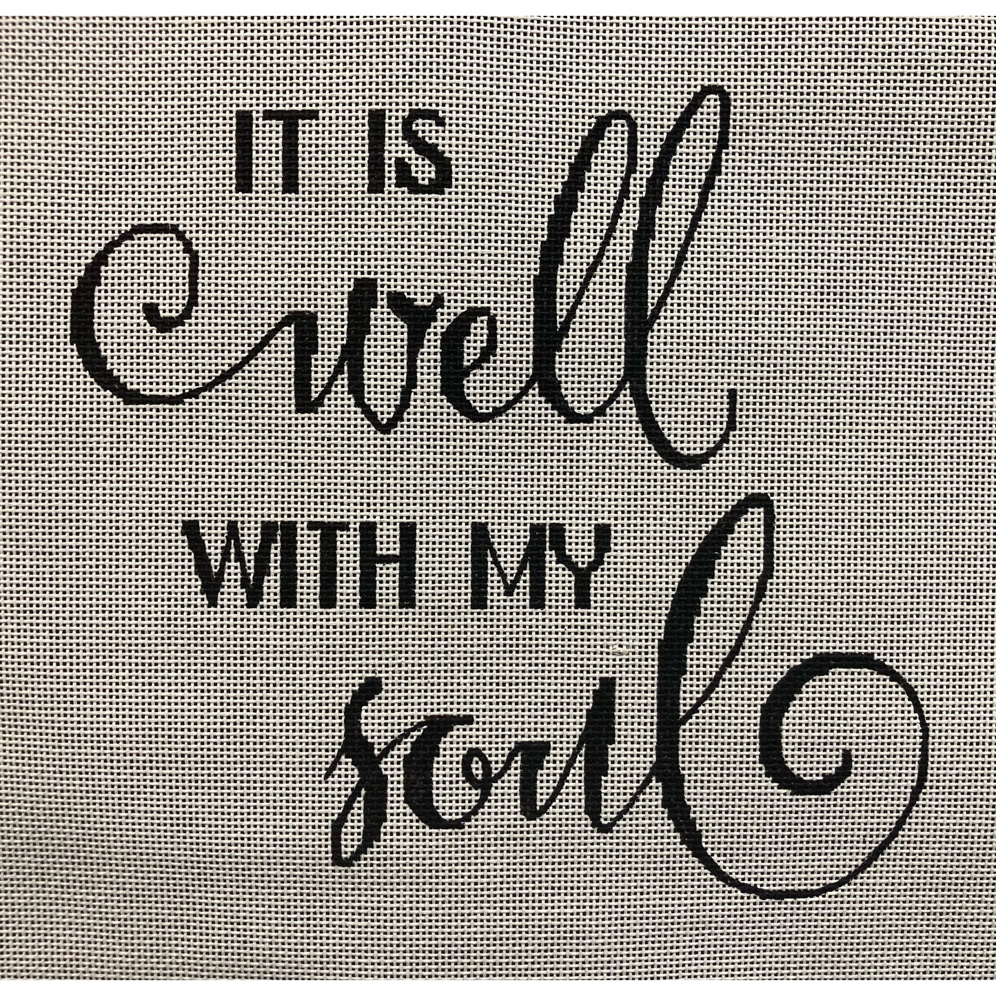 It is Well Canvas - Garden Gate Needlepoint