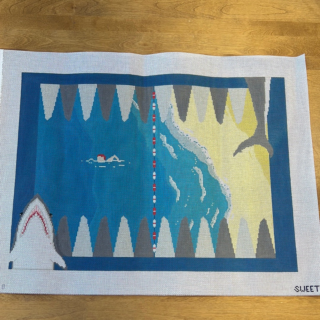 Jaws Backgammon Board - Garden Gate Needlepoint