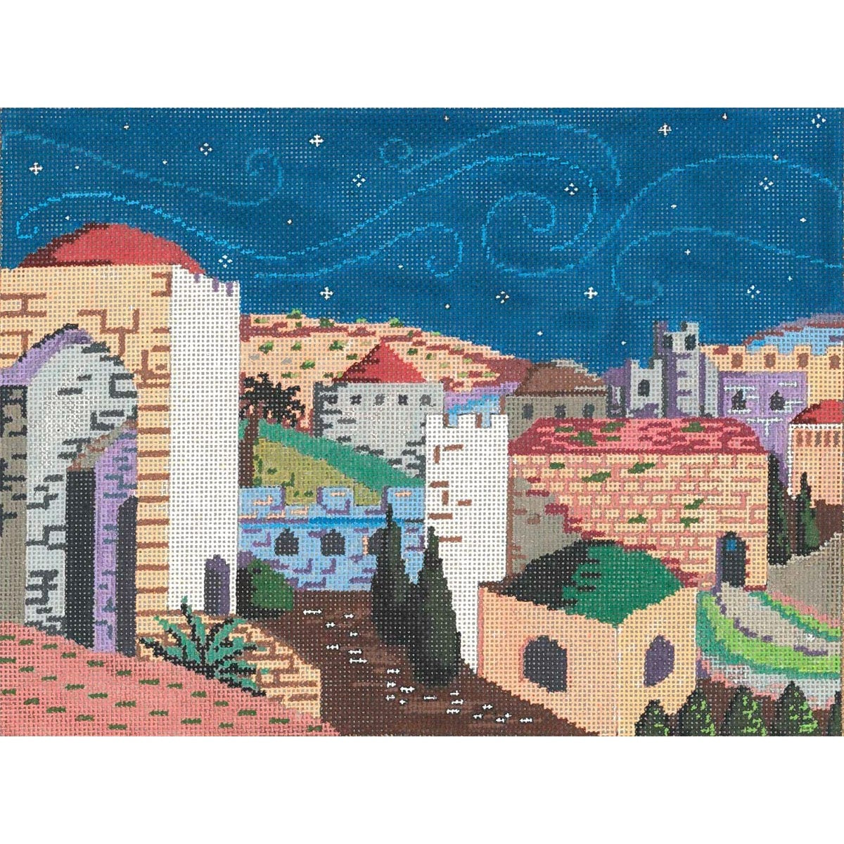 Jerusalem - Garden Gate Needlepoint