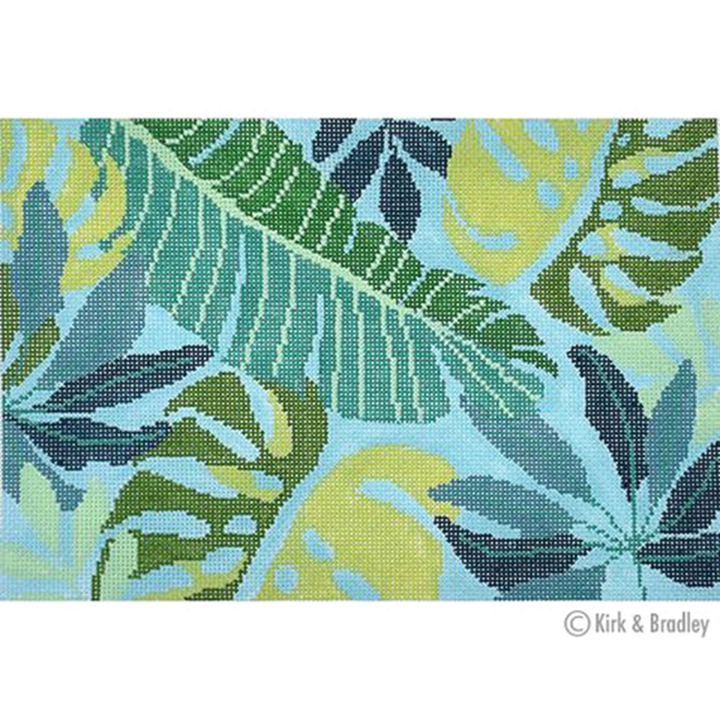 Tropical Leaves Clutch - Blue