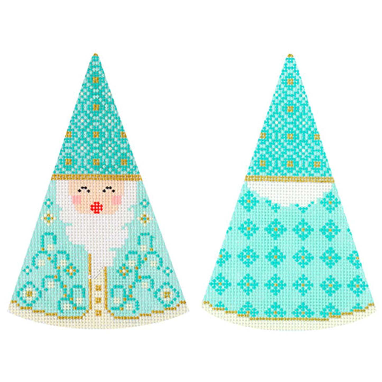 Santa Cones - Turquoise Diamonds Hat
