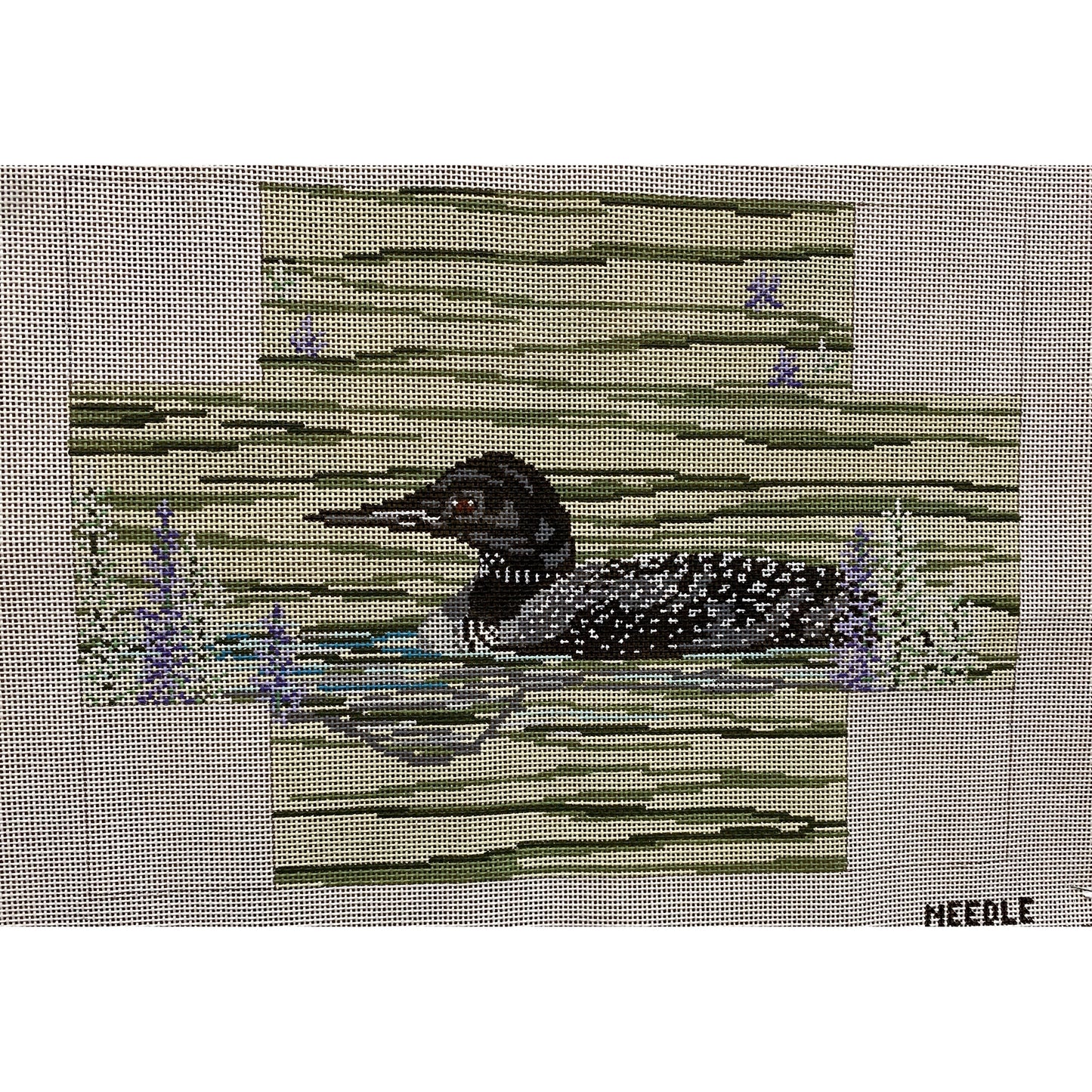 Lake Duck canvas - Garden Gate Needlepoint