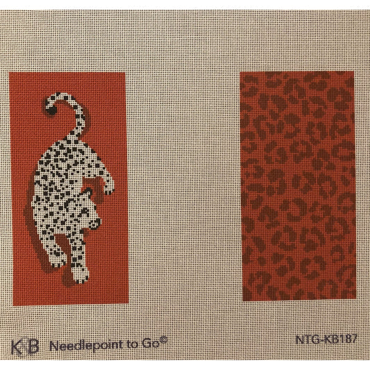 Leopard Red Eyeglass Case - Garden Gate Needlepoint