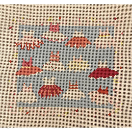 Little Dresses Canvas - Garden Gate Needlepoint