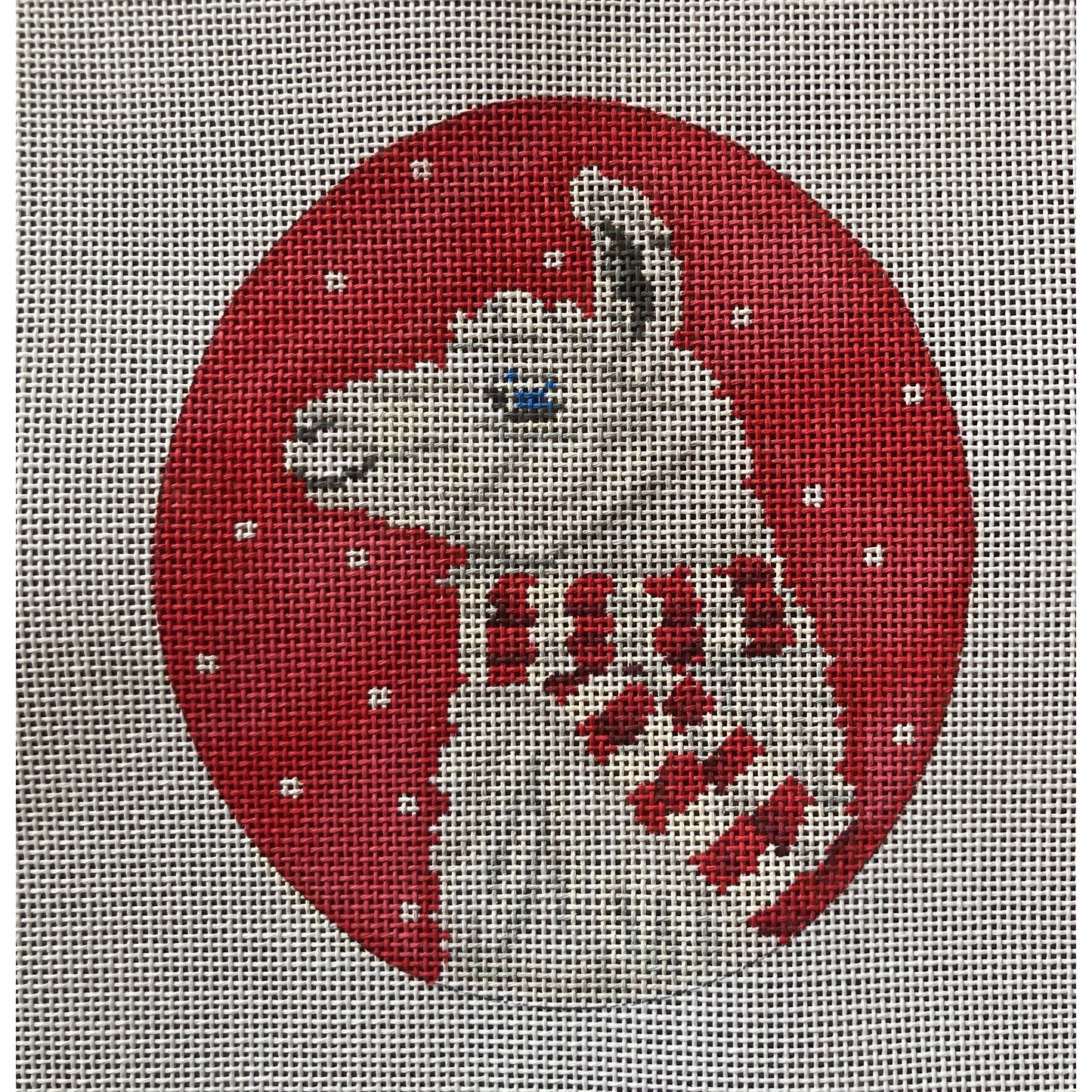 Llama with Scarf Ornament - Garden Gate Needlepoint