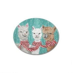 Llamas Ornament - Garden Gate Needlepoint