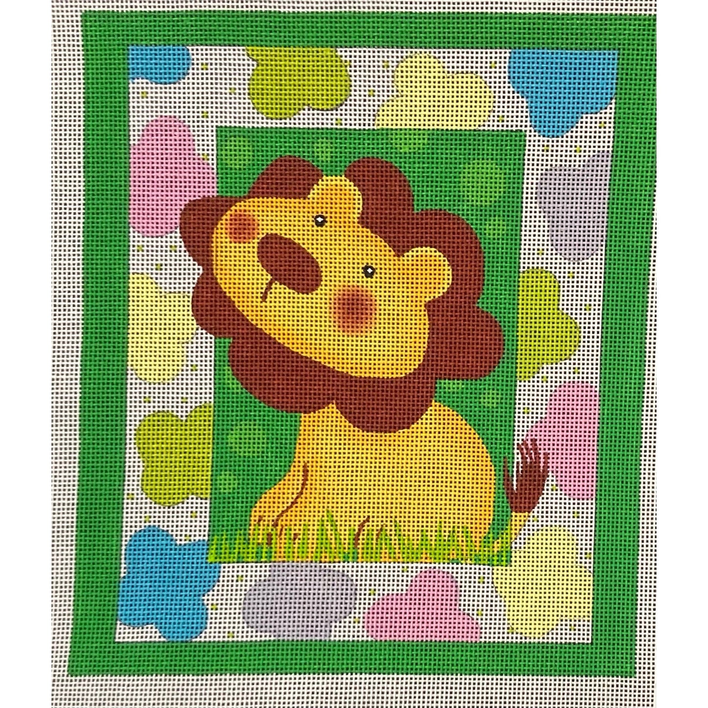 Love You More Lion Canvas - Garden Gate Needlepoint