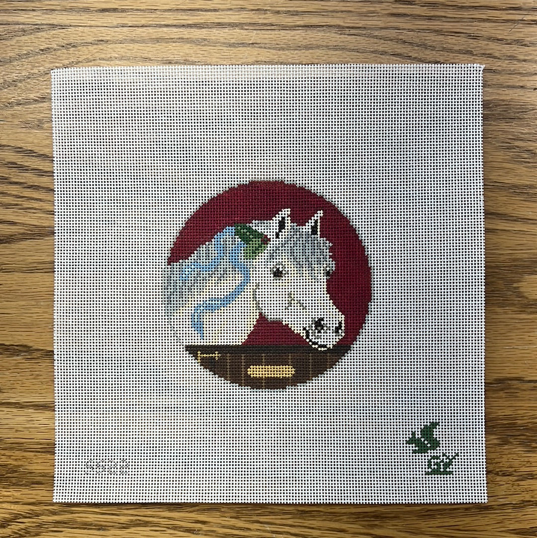 MFT-Cream Colored Ponies - Garden Gate Needlepoint