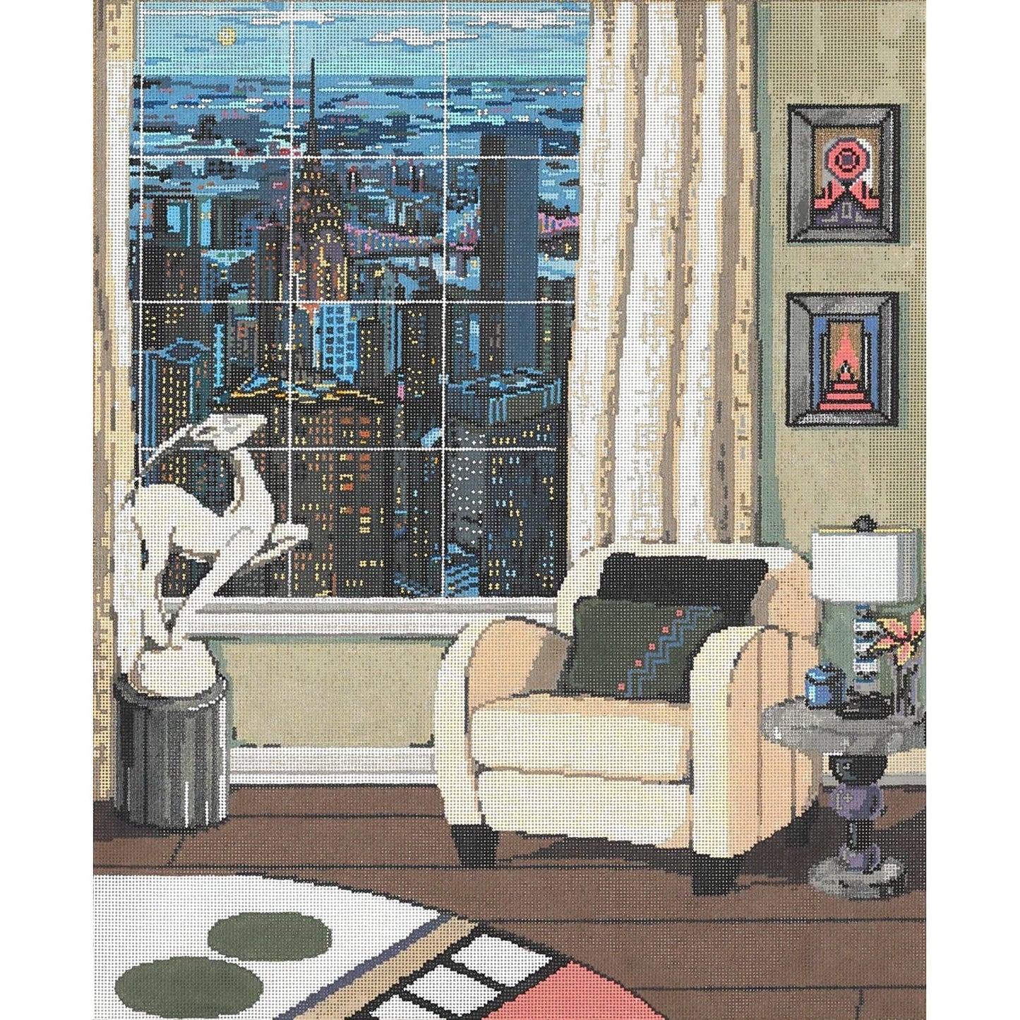 Manhattan View - Garden Gate Needlepoint