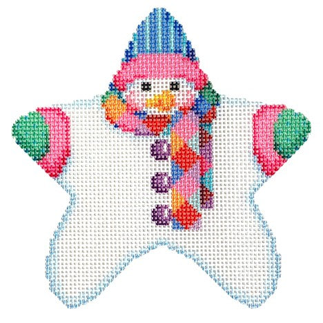 Star Shaped Snowman Harlequin Scarf