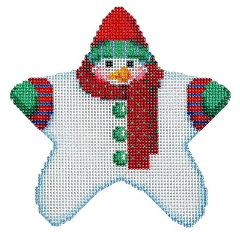 Star Shaped Snowman Red Dotted Scarf