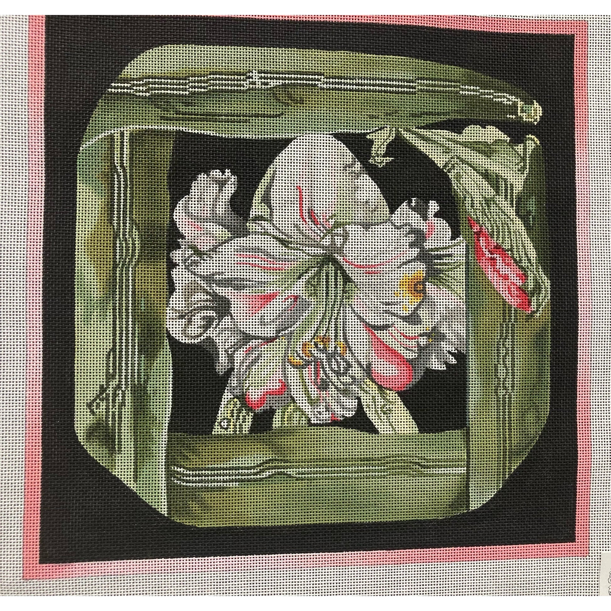 Orchid Canvas - Garden Gate Needlepoint