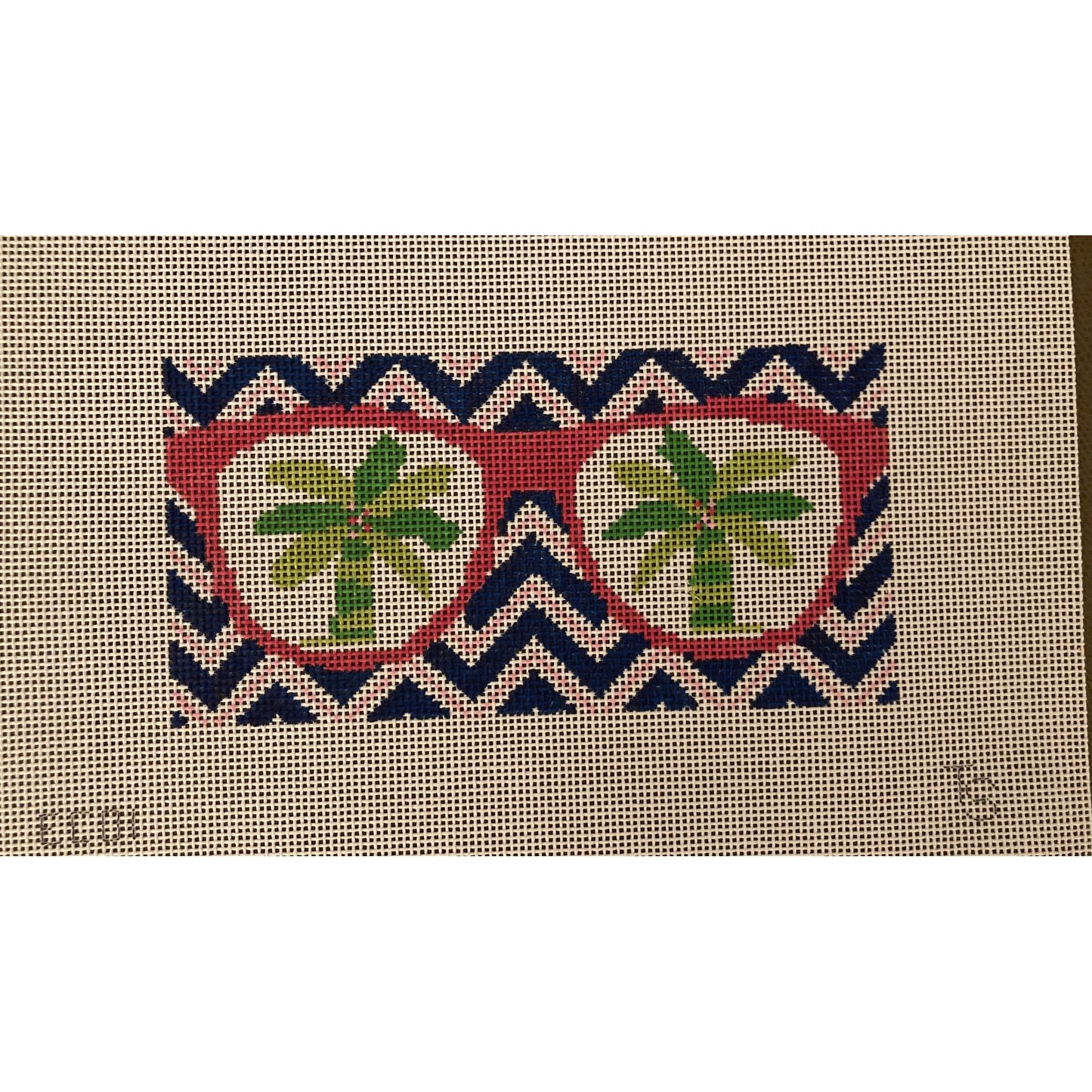 Palm Tree Eyeglass Case - Garden Gate Needlepoint